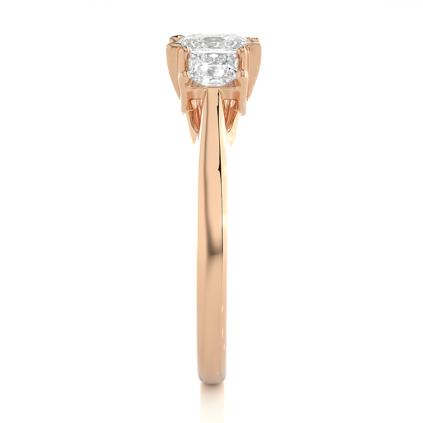 0.39 + 0.6 Ct  Princess Diamond Ring