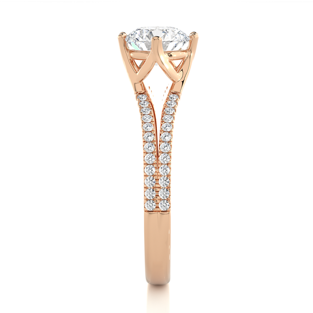 0.8+0.24 Ct Round Diamond Ring