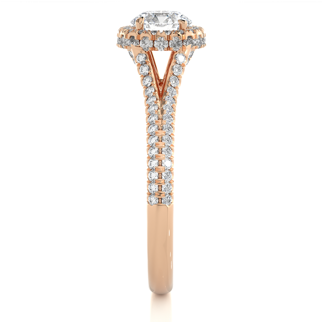 0.6+0.48 Ct Round Diamond Ring