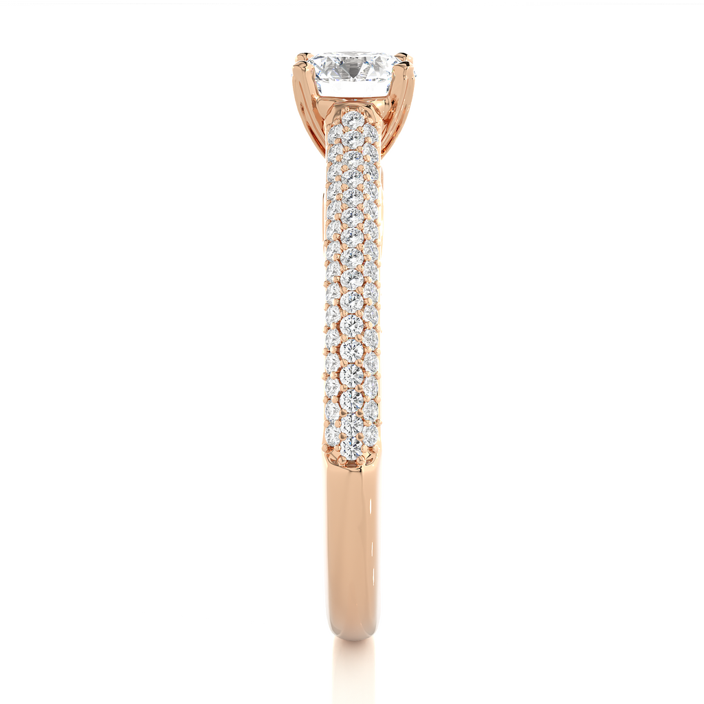 0.50+0.45 Ct Round Diamond Ring