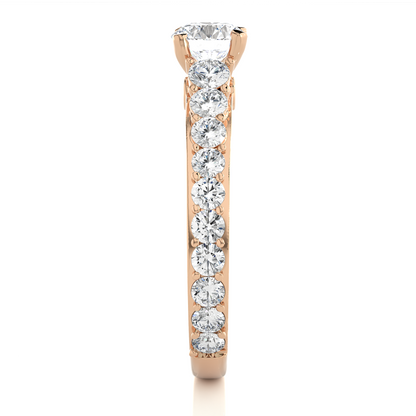 0.6+1.20 Ct Round Diamond Ring