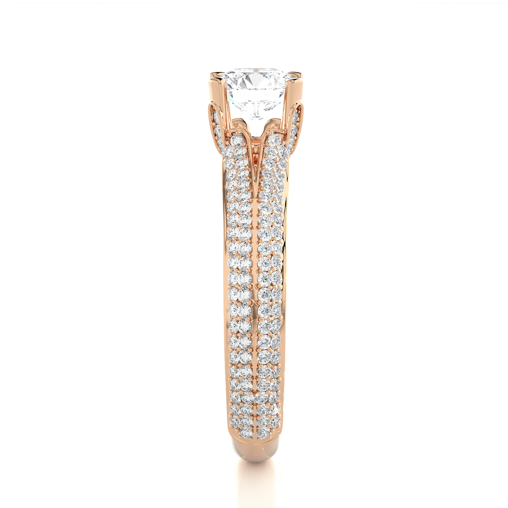 0.6+0.54 Ct Round Diamond Ring