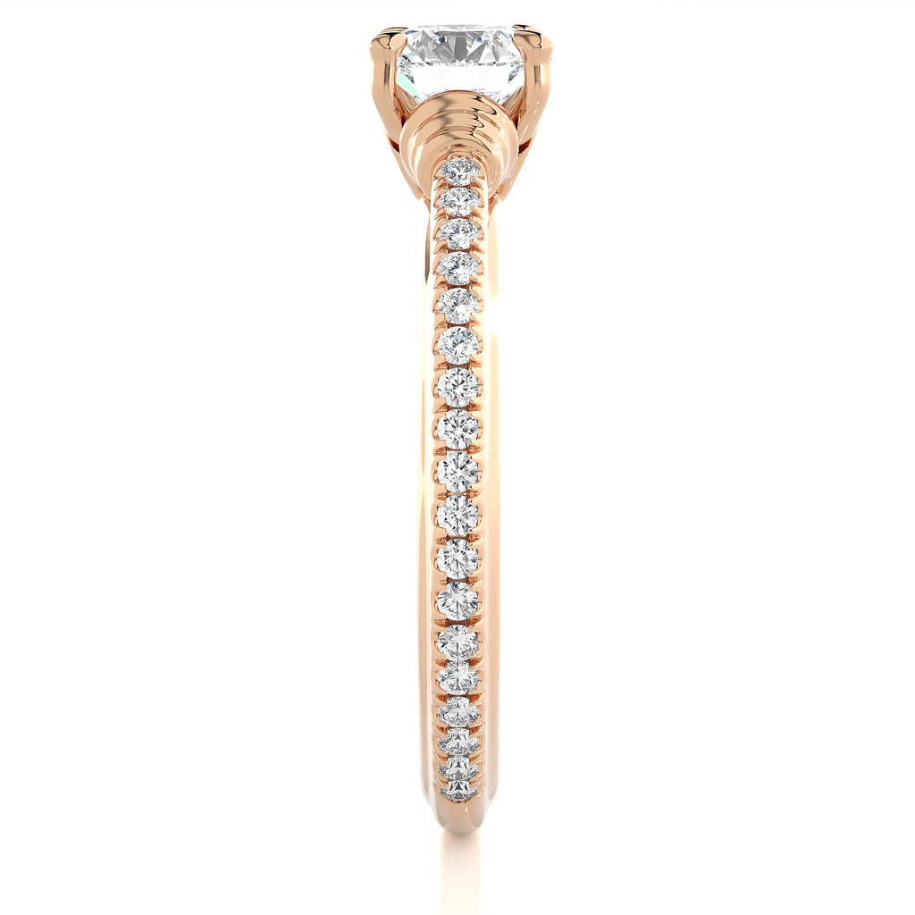 1+0.23 Ct Round Diamond Ring
