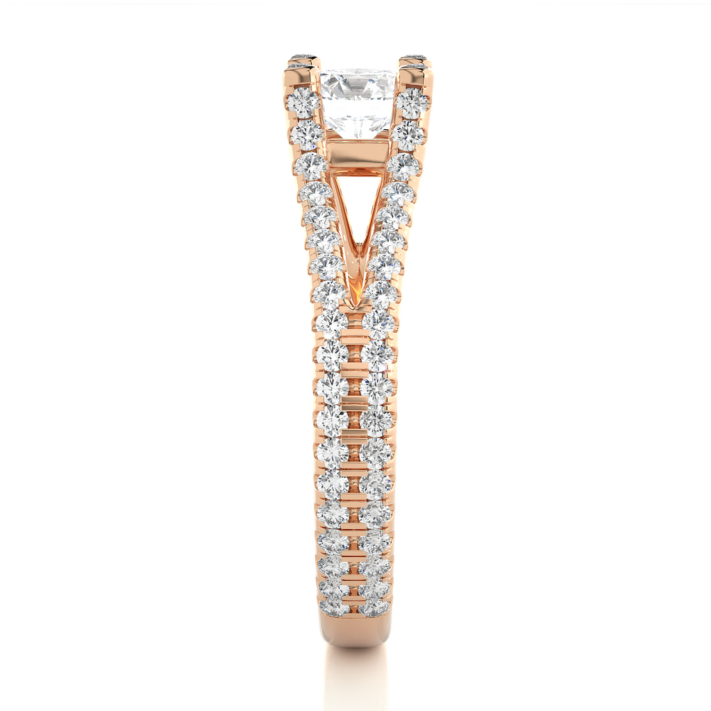 0.5+0.55 Ct Round Diamond Ring