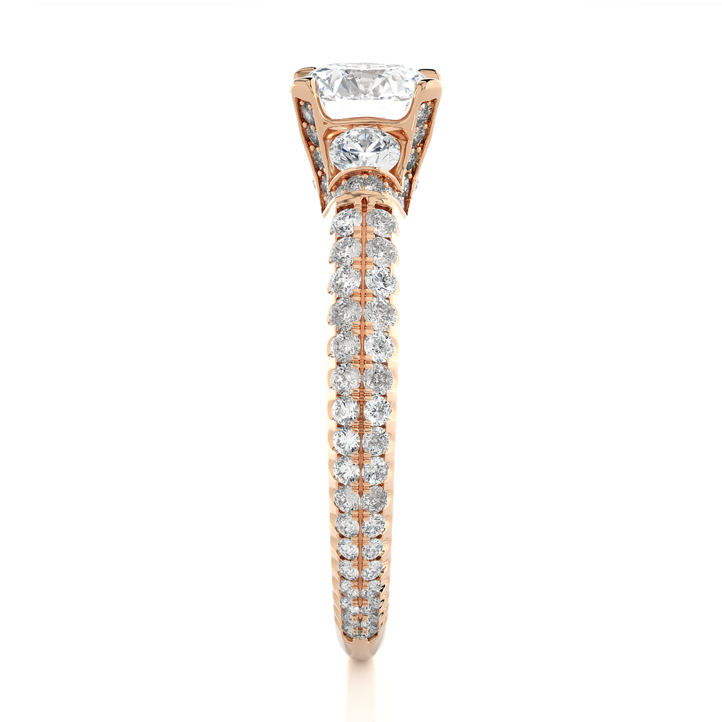 Sublime Trust Ring - Trilogy Ring made with Lab Grown Diamond and Gold