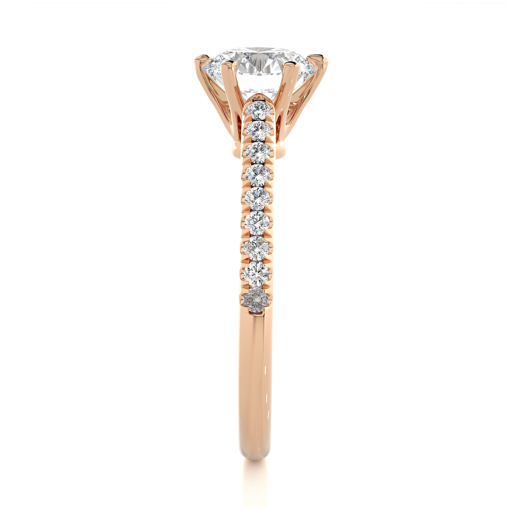 1.3+0.18 Ct Round Diamond Ring