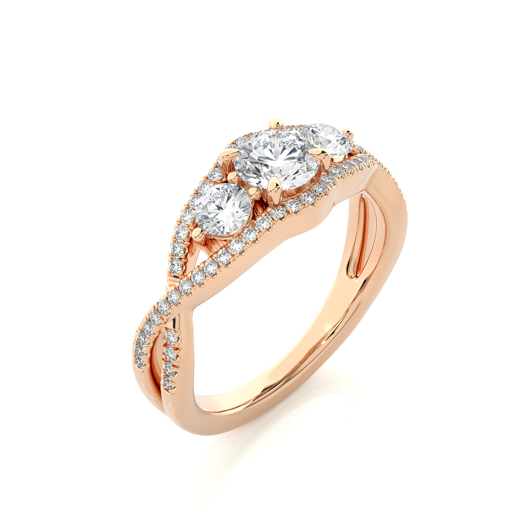Benevolent Union - Premium Lab Grown Diamond Trilogy Ring