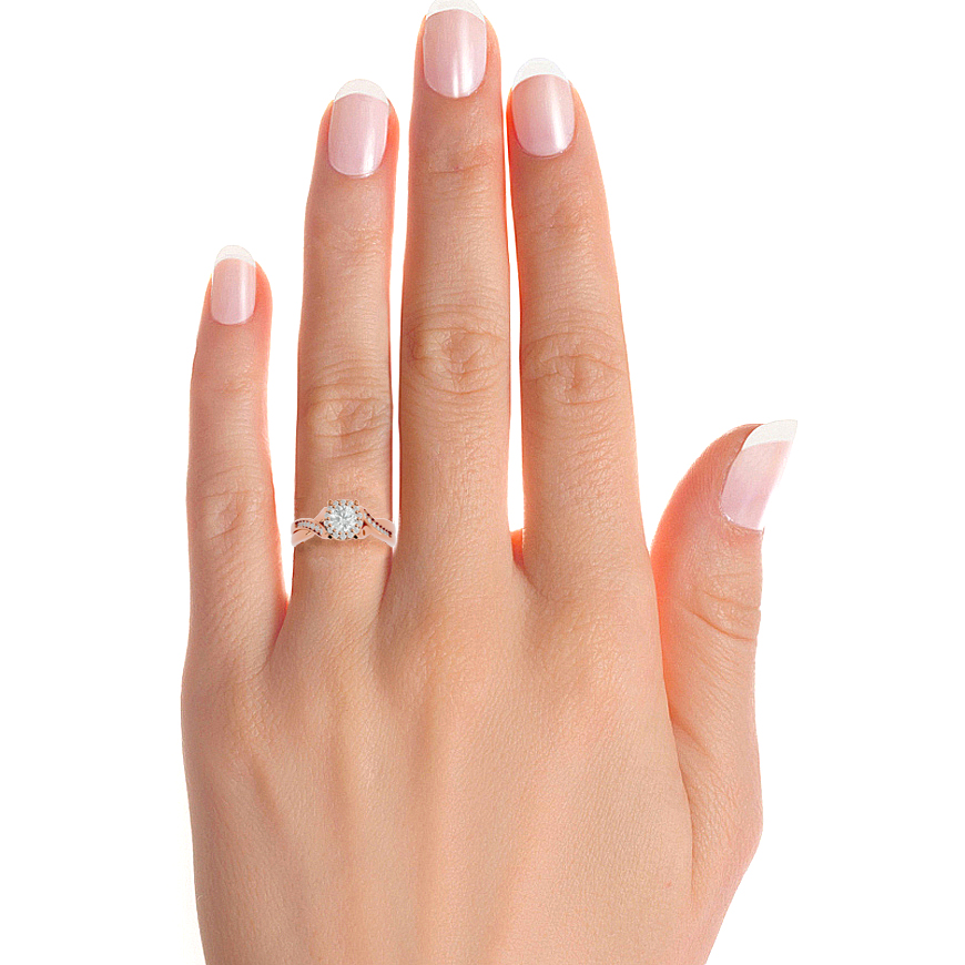 0.6+0.24 Ct Round Diamond Ring