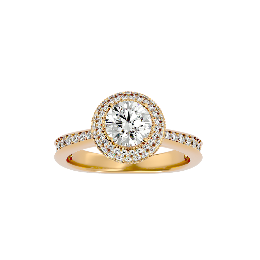 1.2+0.42 Ct Round Diamond Ring