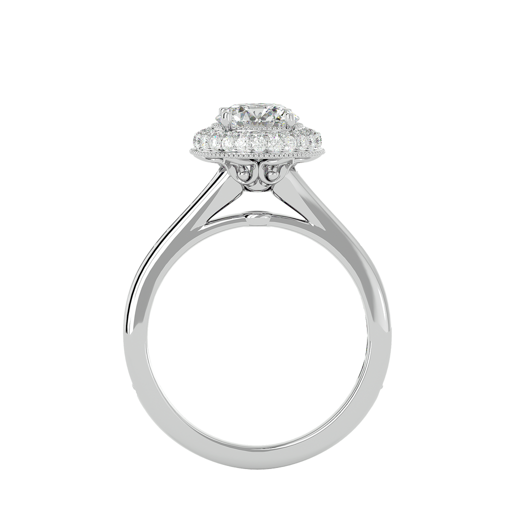 1.2+0.42 Ct Round Diamond Ring