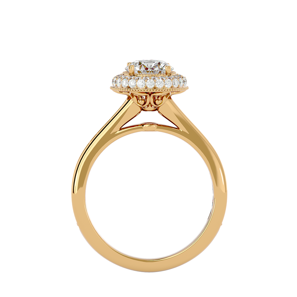 1.2+0.42 Ct Round Diamond Ring