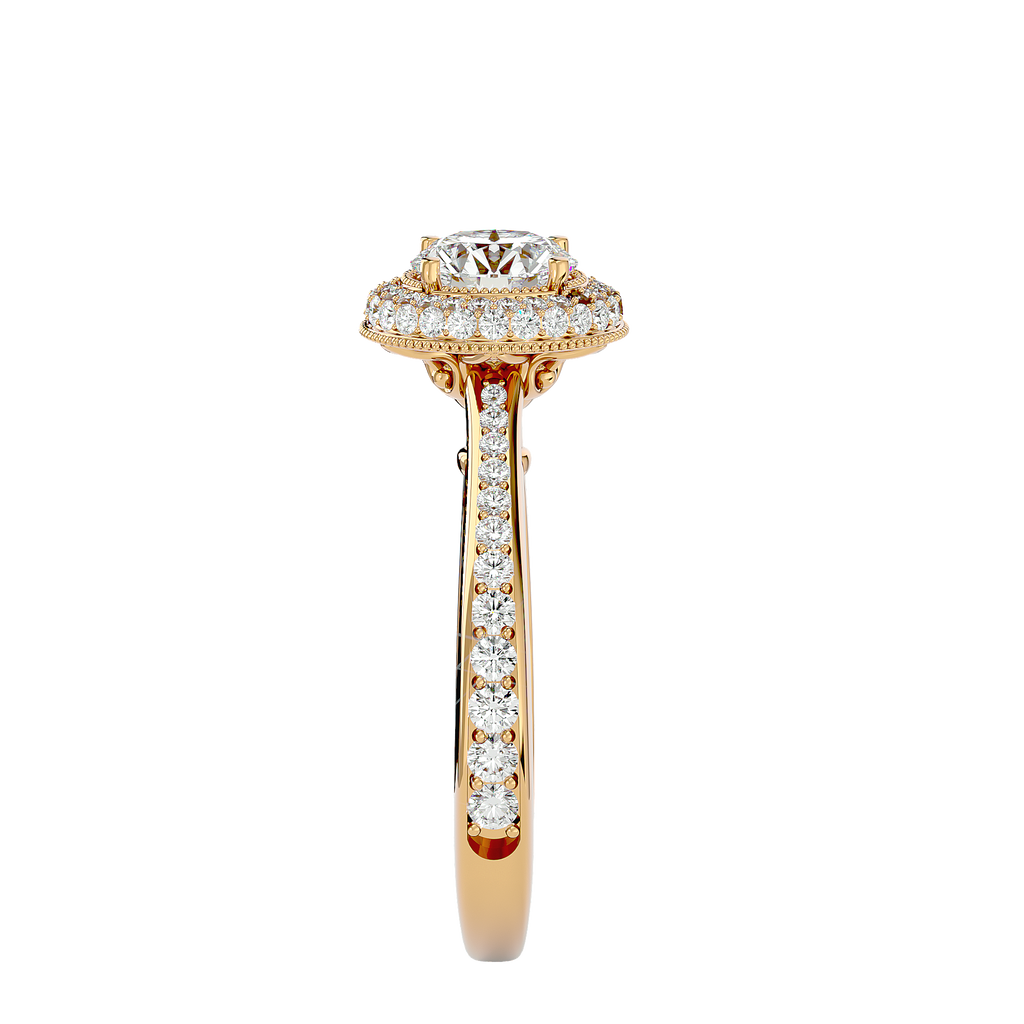 1.2+0.42 Ct Round Diamond Ring