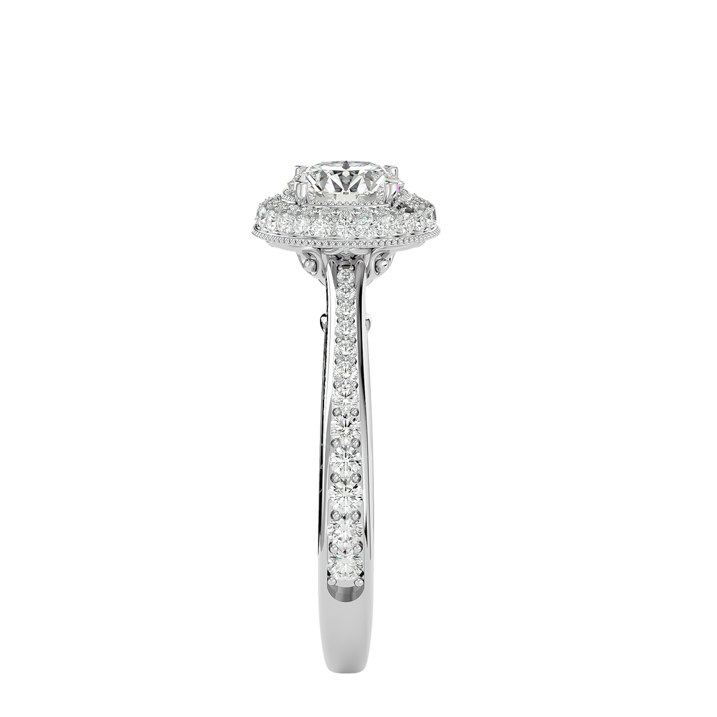 1.2+0.42 Ct Round Diamond Ring
