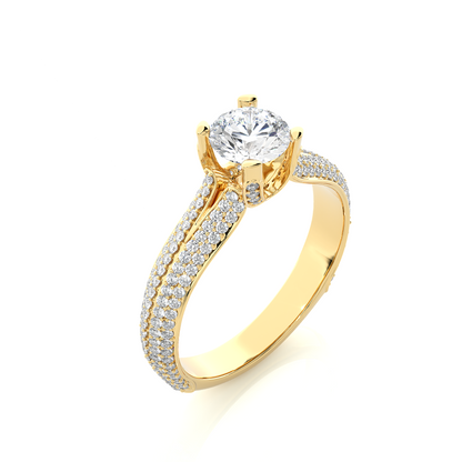 0.6+0.54 Ct Round Diamond Ring