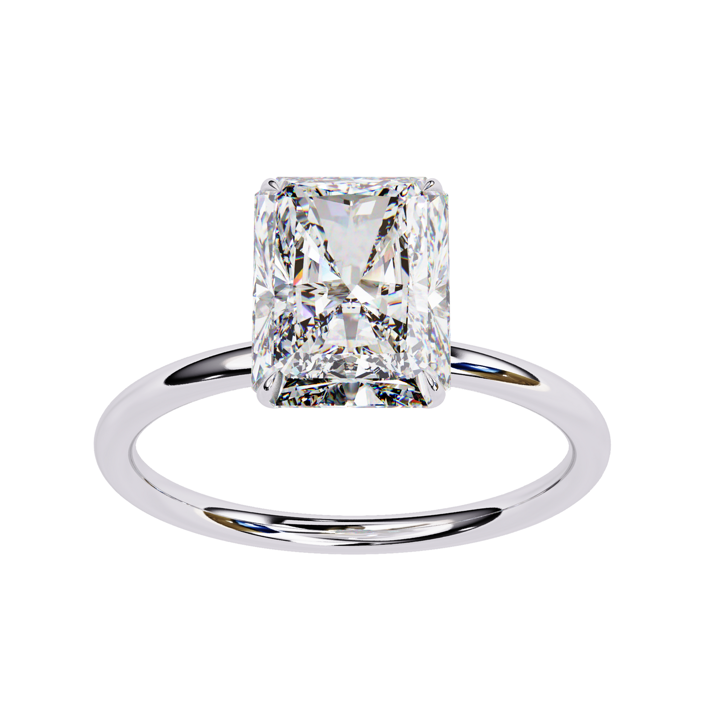 Elegant 3.03Ct Radiant Cut Diamond Ring