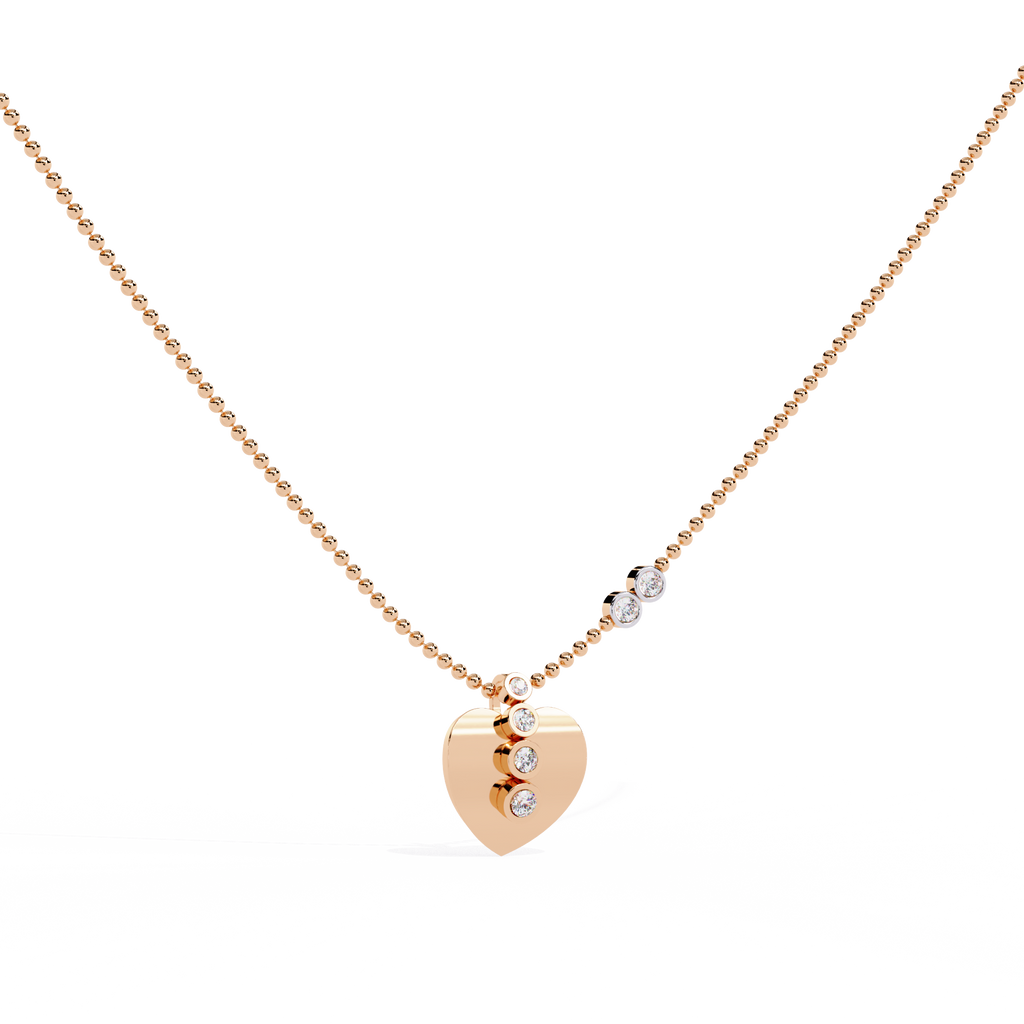 Ethical heart pendant with lab grown diamond for women buy online in India