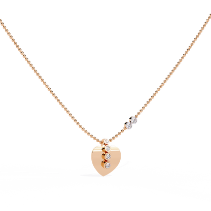 Ethical heart pendant with lab grown diamond for women buy online in India