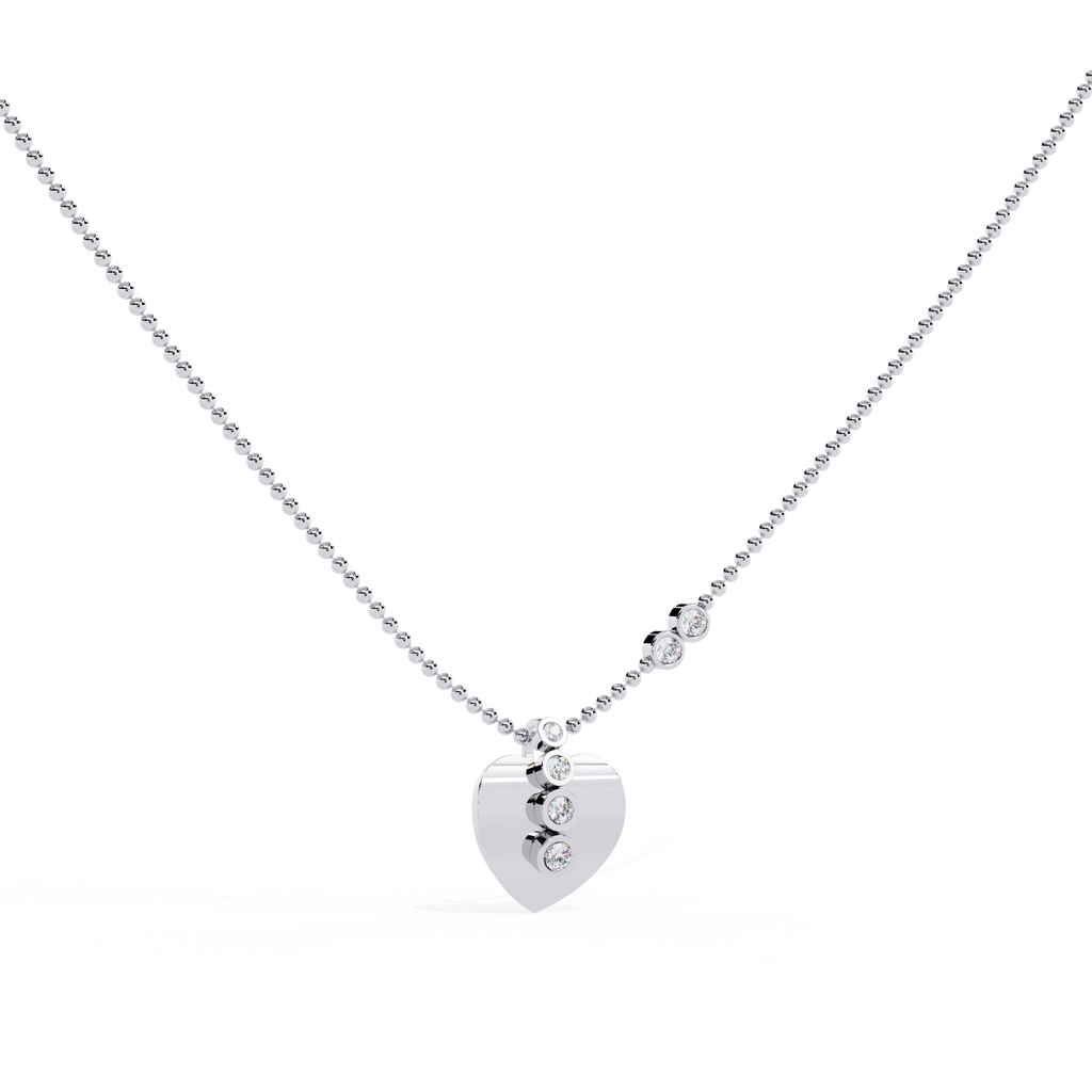 Heart shaped lab grown diamond pendant – at best price in India
