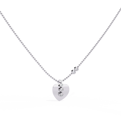 Heart shaped lab grown diamond pendant – at best price in India