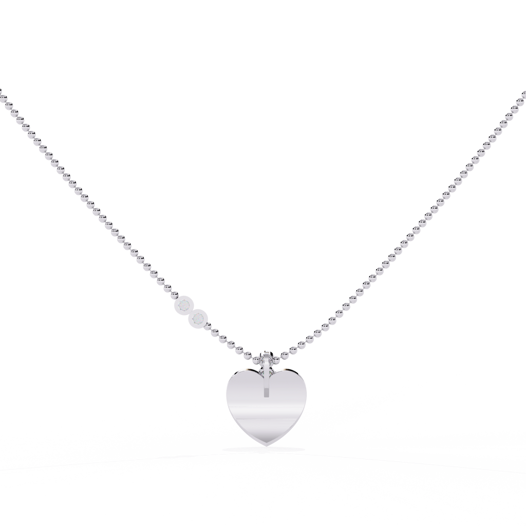 Round lab grown diamond heart pendant for women – online India