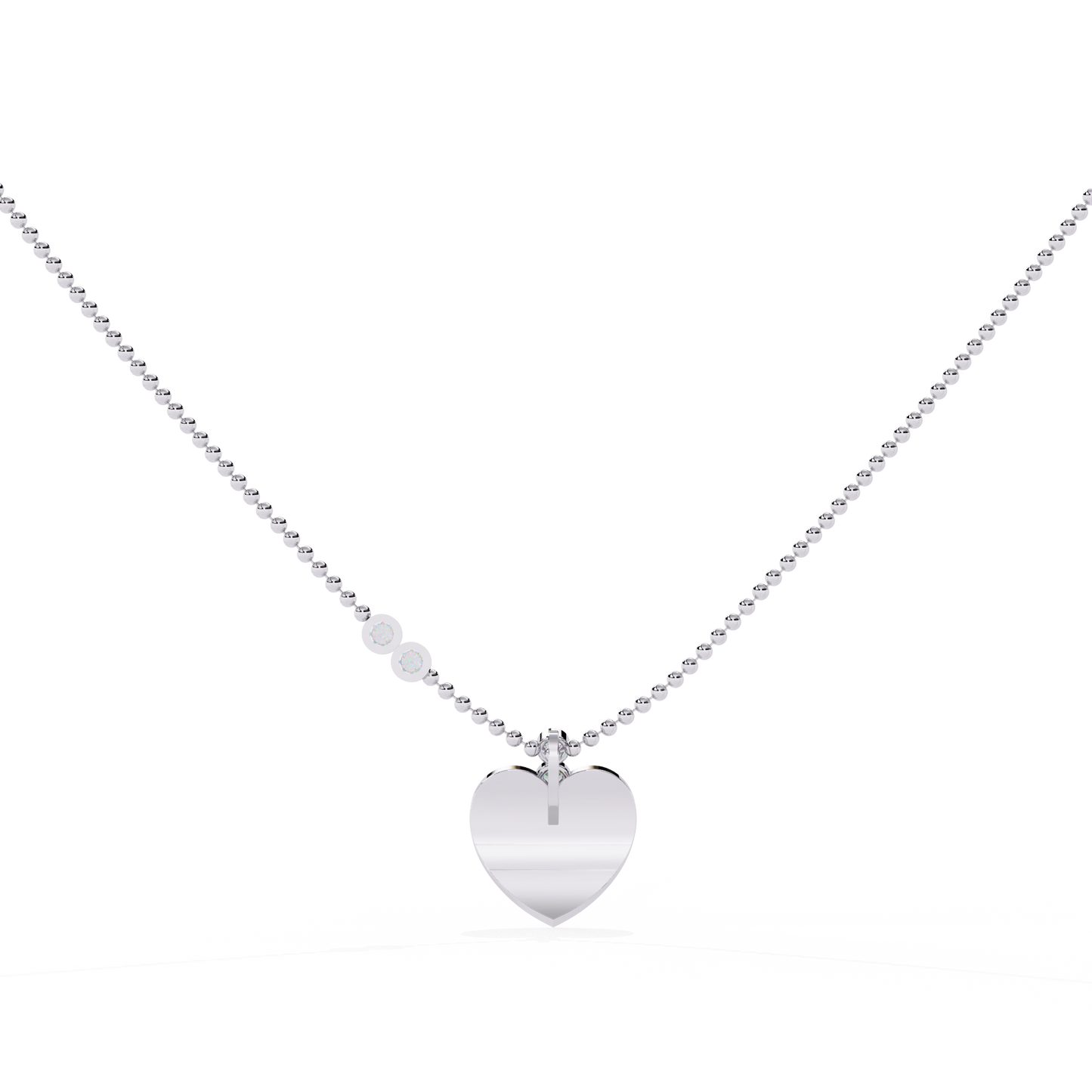 Round lab grown diamond heart pendant for women – online India