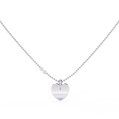 Round lab grown diamond heart pendant for women – online India