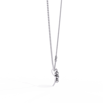 Sustainable white gold heart pendant – lab grown diamond jewelry for sale in India