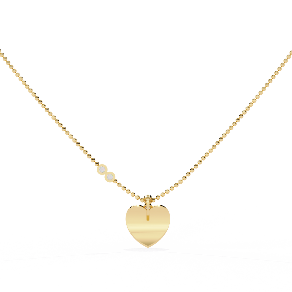 Round lab grown diamond heart pendant for sale online in India
