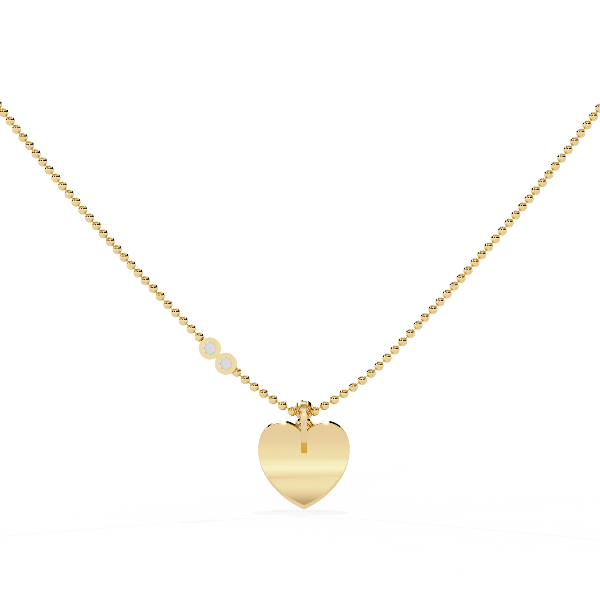 Round lab grown diamond heart pendant for sale online in India