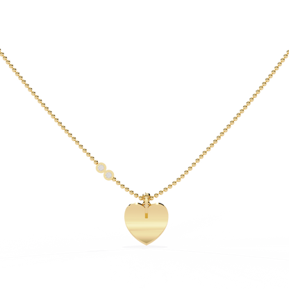 Round lab grown diamond heart pendant for sale online in India