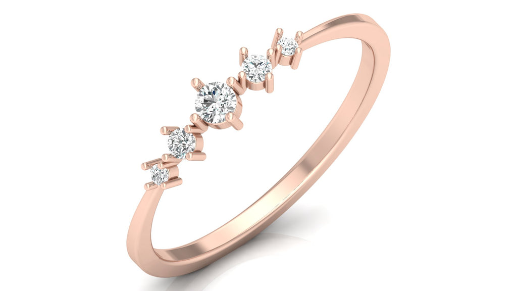 0.12 Ct Round  Diamond Ring