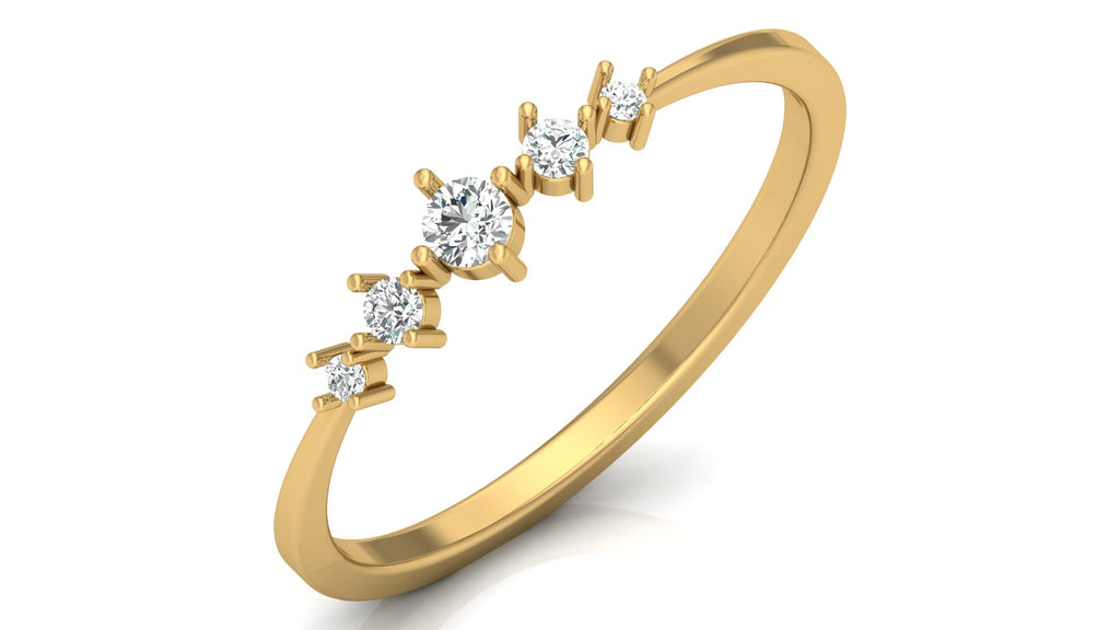0.12 Ct Round  Diamond Ring