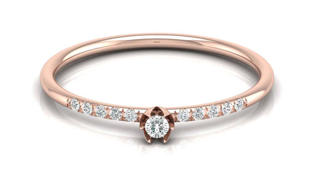 0.08 Ct Round  Diamond Ring