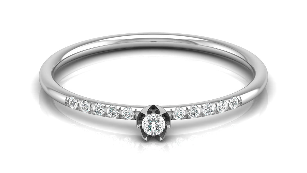0.08 Ct Round  Diamond Ring