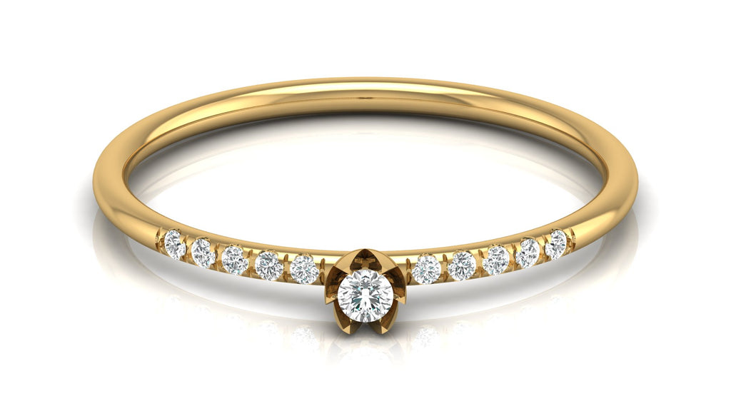 0.08 Ct Round  Diamond Ring