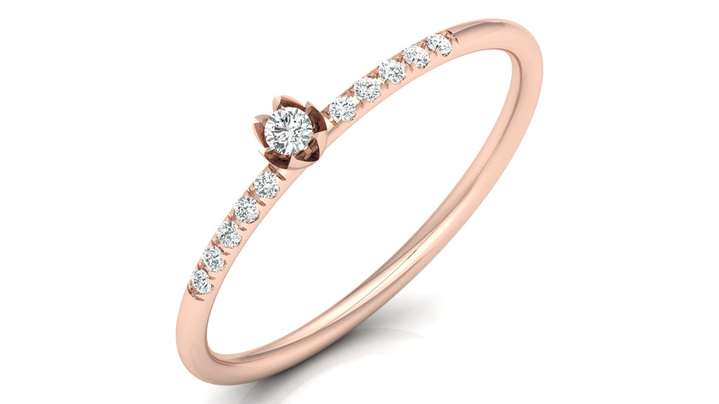 0.08 Ct Round  Diamond Ring