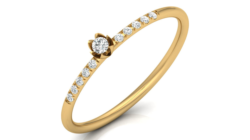 0.08 Ct Round  Diamond Ring