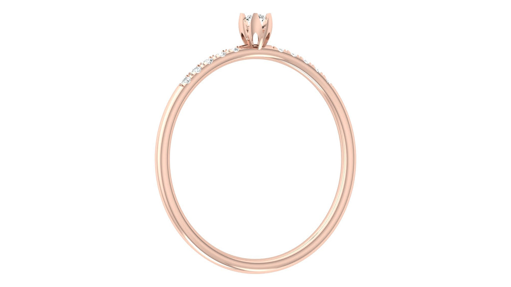 0.08 Ct Round  Diamond Ring