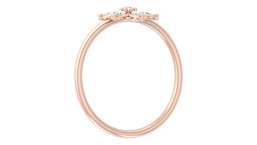 0.15 Ct Round + Marq Diamond Ring