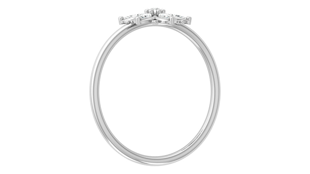 0.15 Ct Round + Marq Diamond Ring