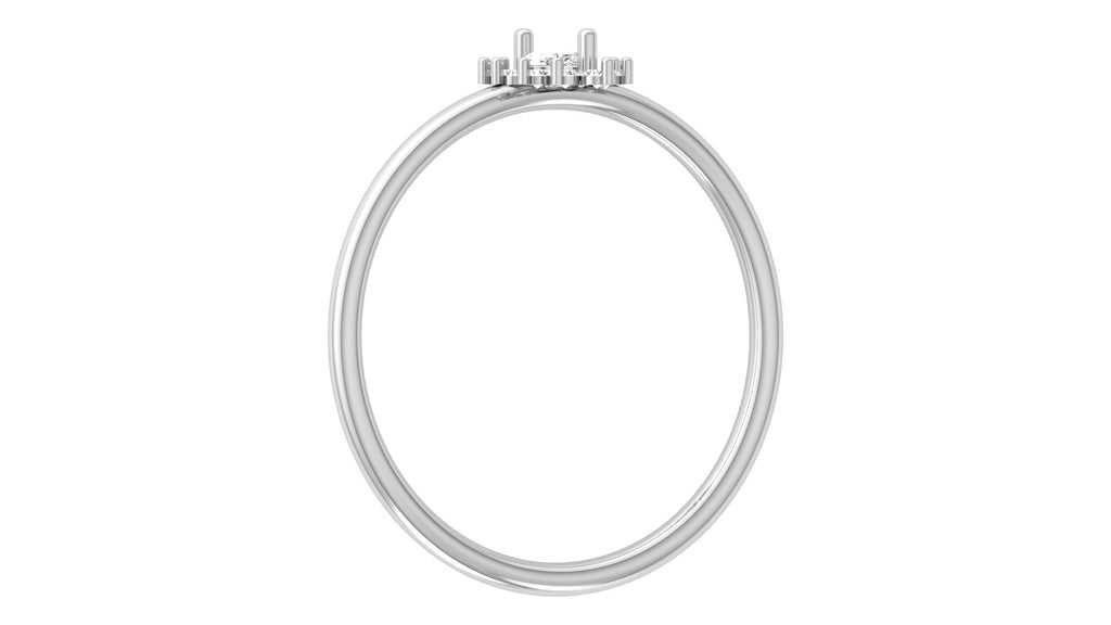 0.08+0.08 Ct Round + Marq Diamond Ring