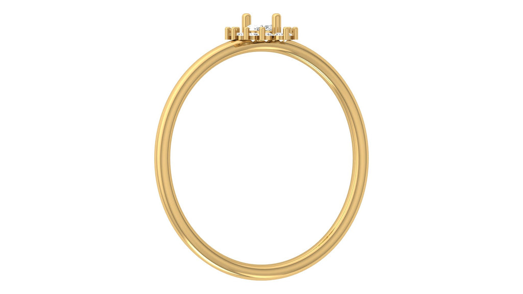 0.08+0.08 Ct Round + Marq Diamond Ring