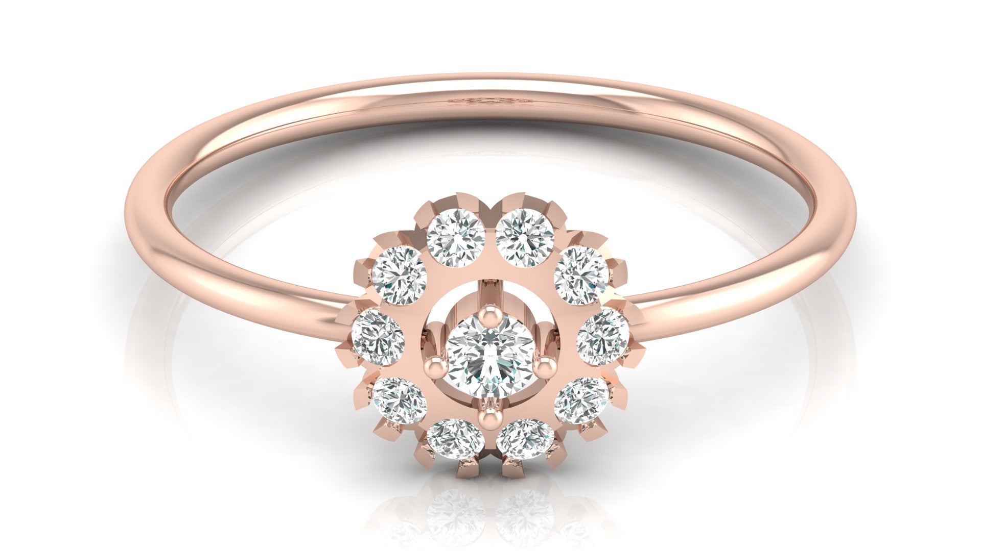 0.21 Ct Round Diamond Ring