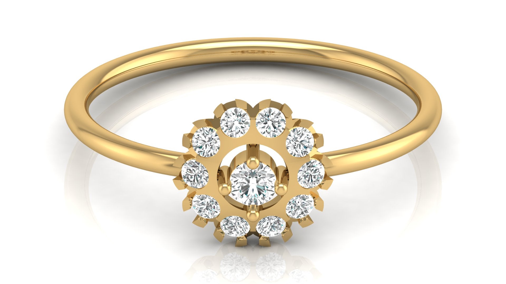 0.21 Ct Round Diamond Ring