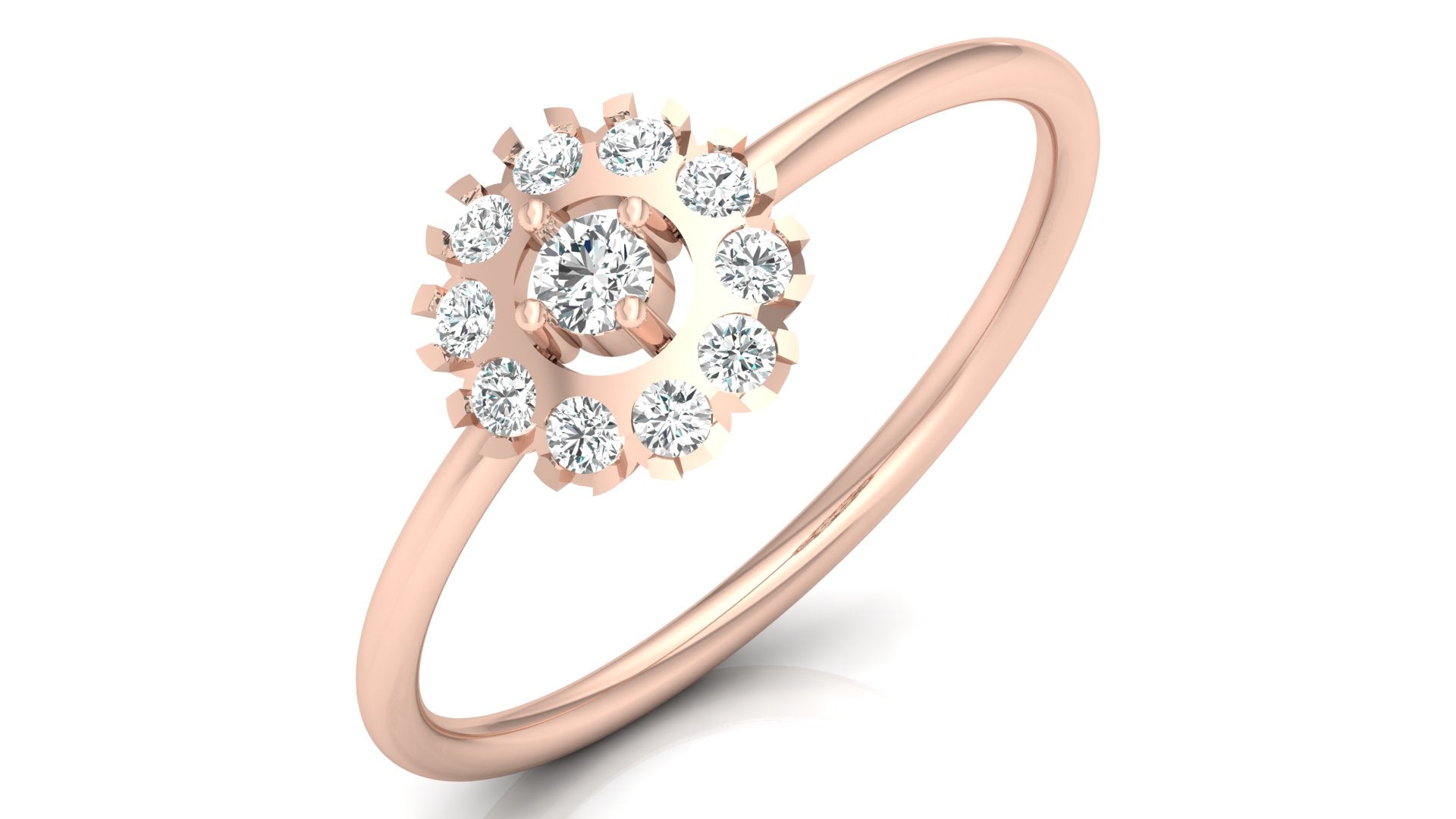 0.21 Ct Round Diamond Ring