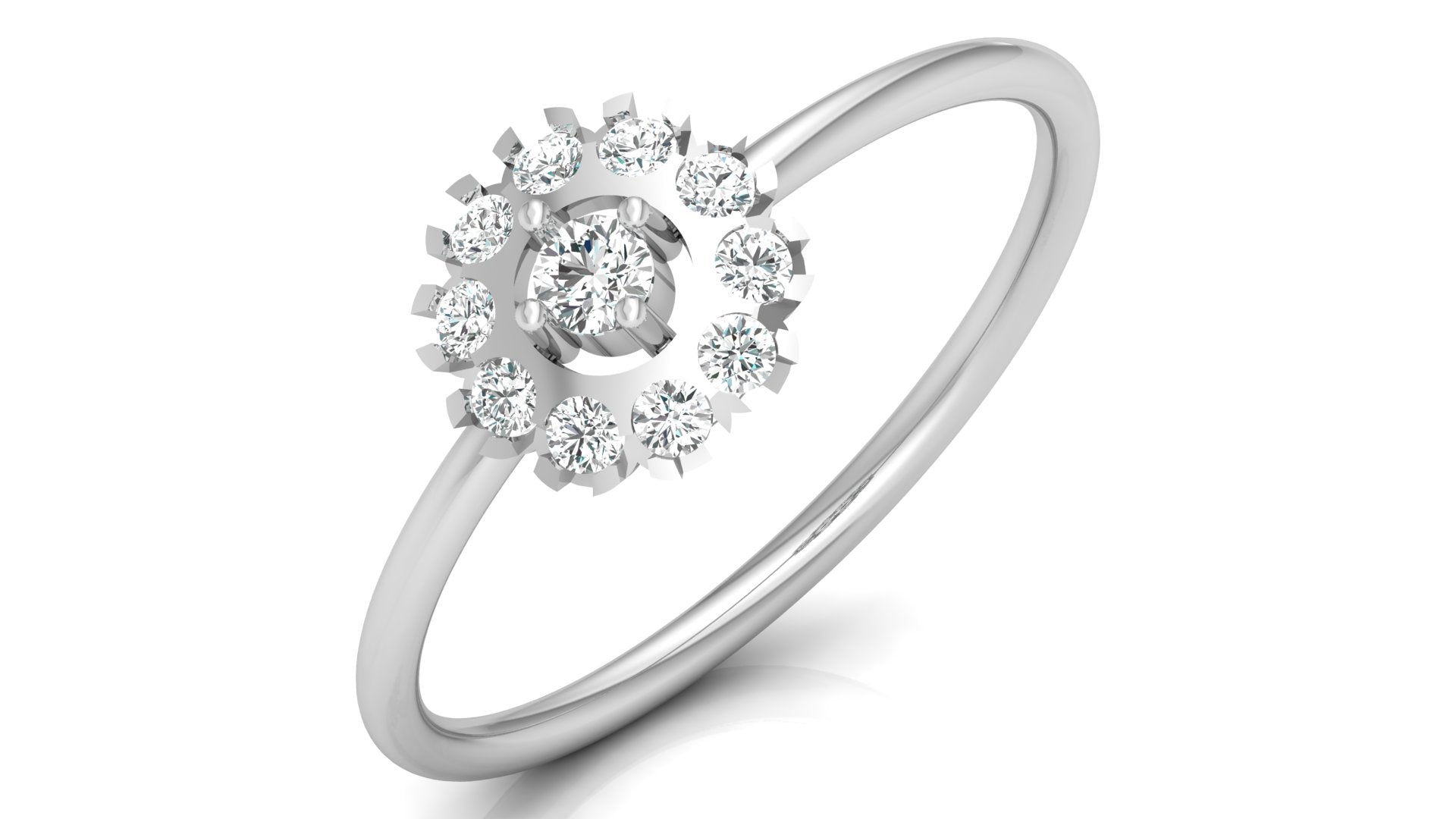 0.21 Ct Round Diamond Ring