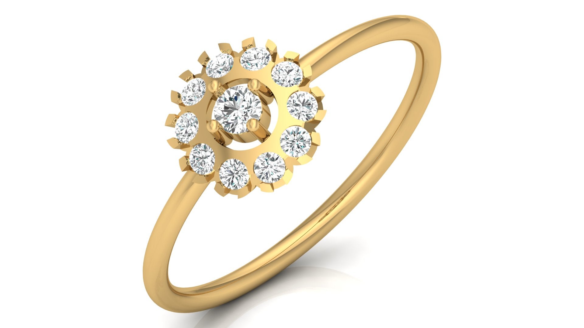 0.21 Ct Round Diamond Ring