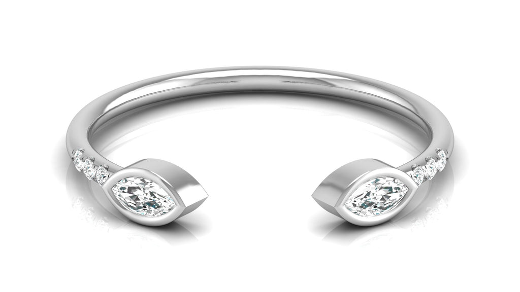 0.13 Ct Round + Marq Diamond Ring