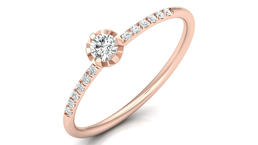 0.06+0.13 Ct Round Diamond Ring