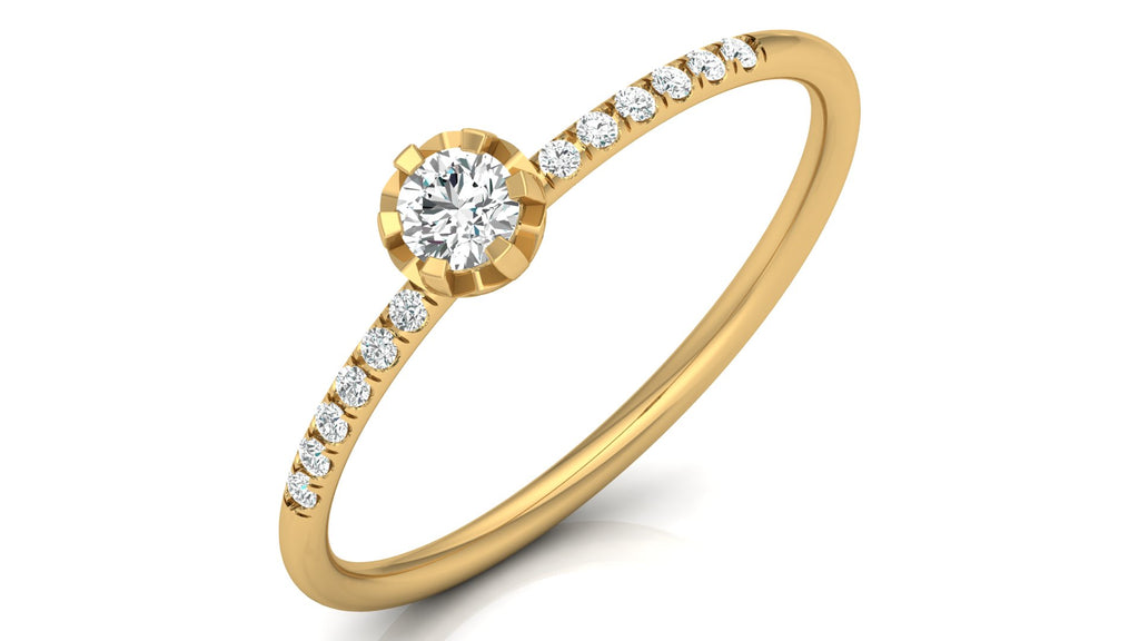 0.06+0.13 Ct Round Diamond Ring